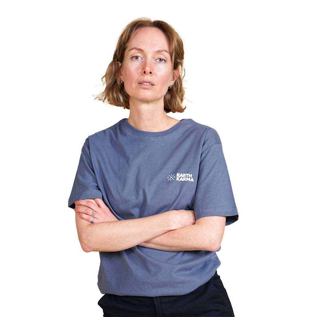 En T-Shirt, Earth Karma Brushed i farven blå
