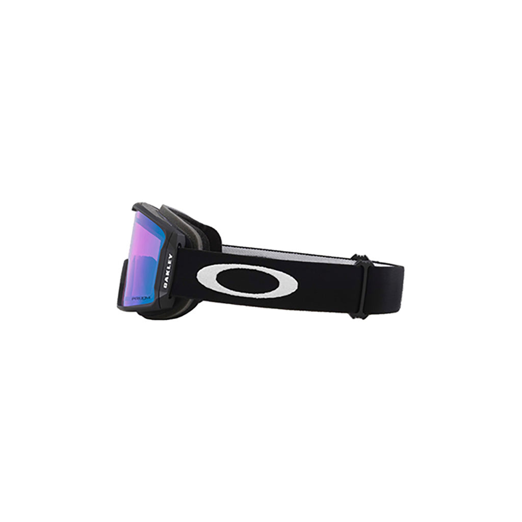 En Skibrille, Line Miner M i farven Matte sort Prizm Ice set fra siden