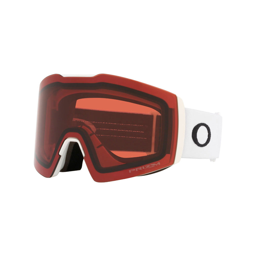 Fall Line L Skibriller i farven Matte hvid Prizm Garnet