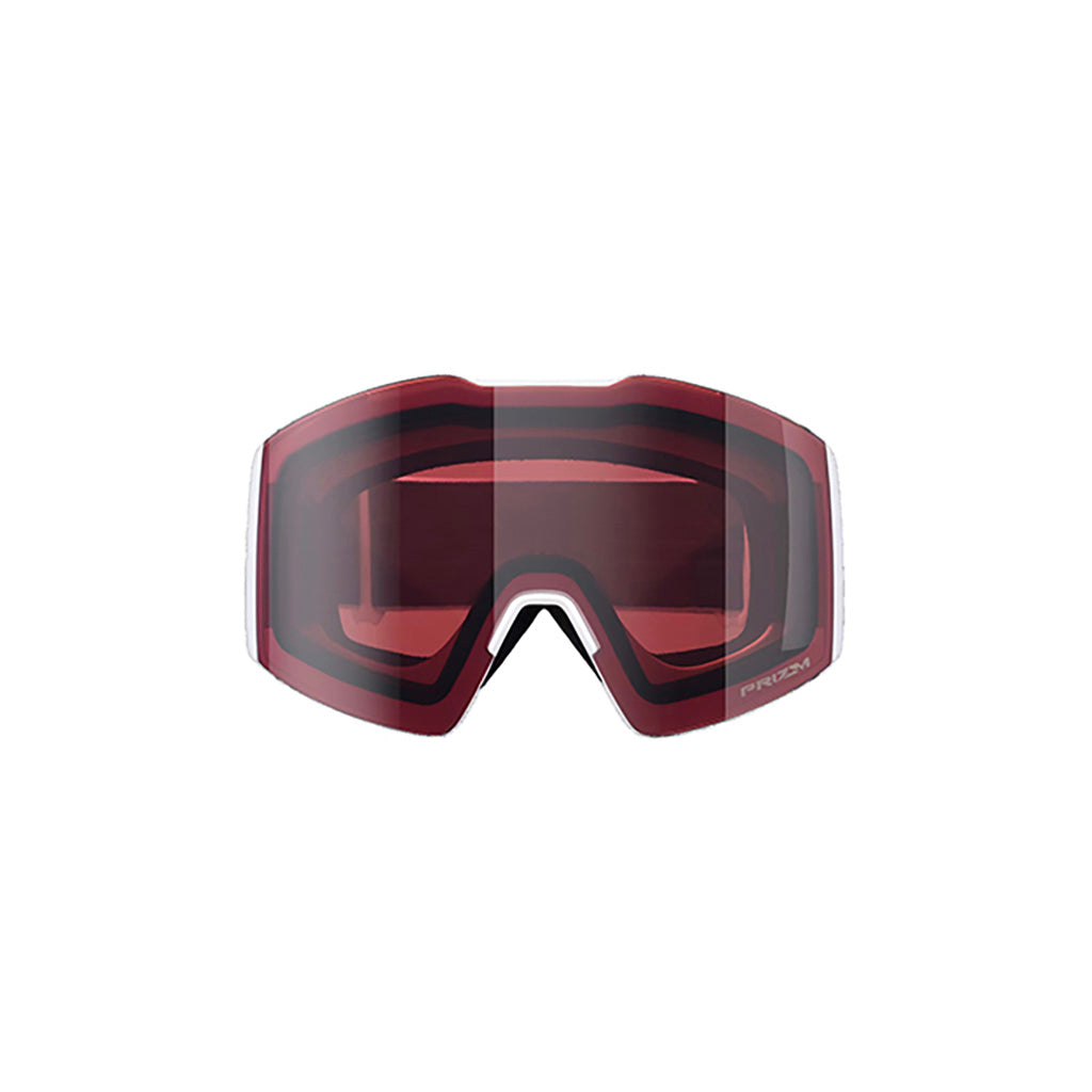 Fall Line L Skibriller i farven Matte hvid Prizm Garnet set forfra
