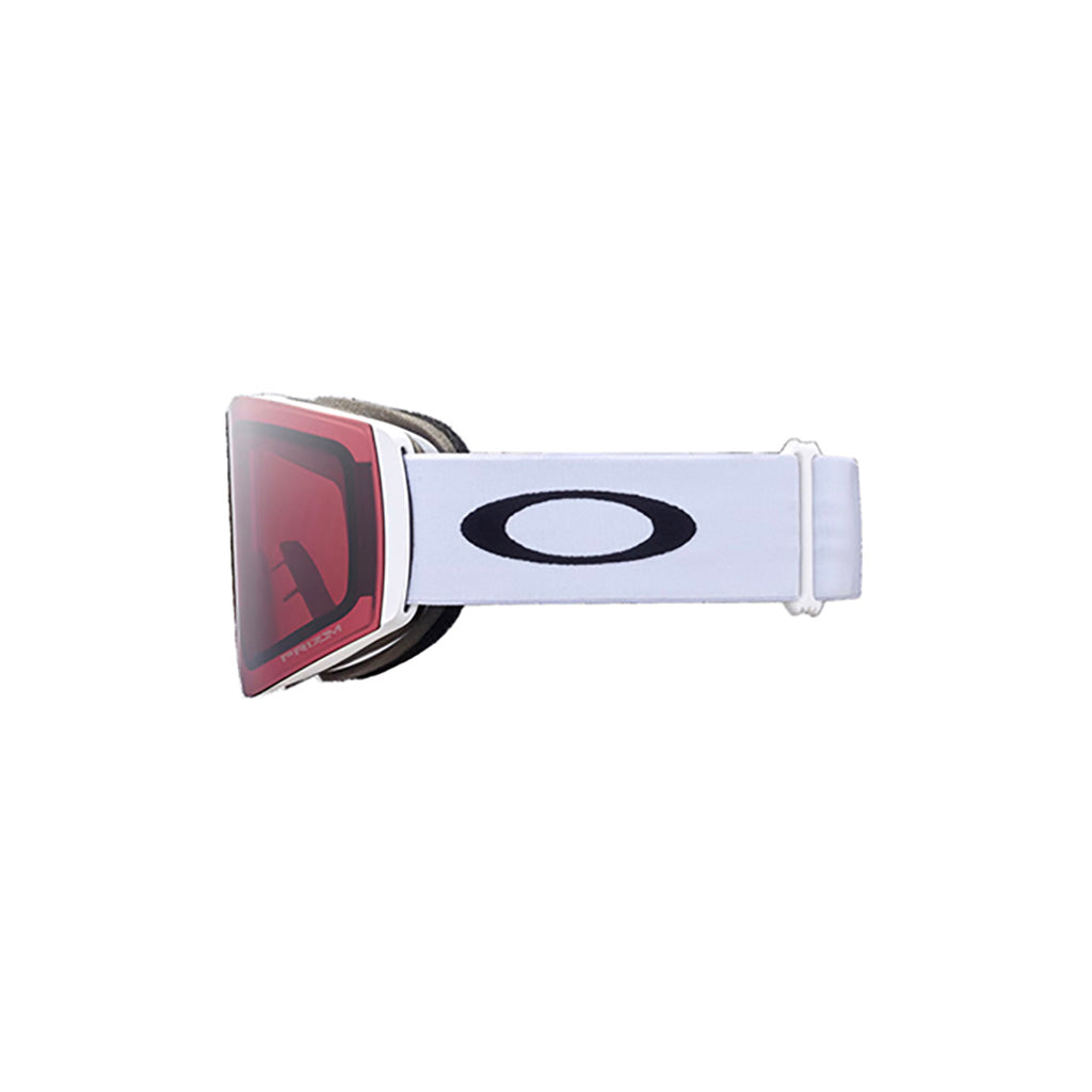 Fall Line L Skibriller i farven Matte hvid Prizm Garnet set fra siden