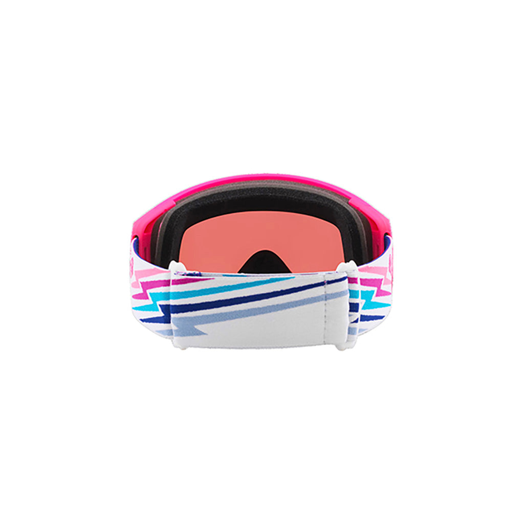 En Skibrille, Flight Tracker M i farven hvid Bolt Prizm Sapphire set bagfra