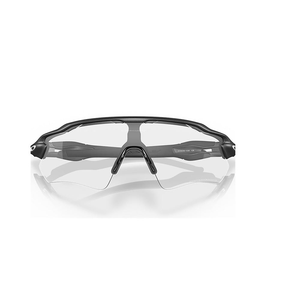 Radar Ev Path Solbriller i farven Steel W/Clear 50% sort Iridium Photochromic set forfra