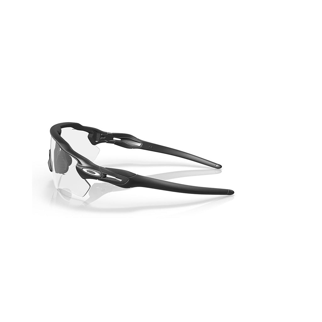 Radar Ev Path Solbriller i farven Steel W/Clear 50% sort Iridium Photochromic set fra siden