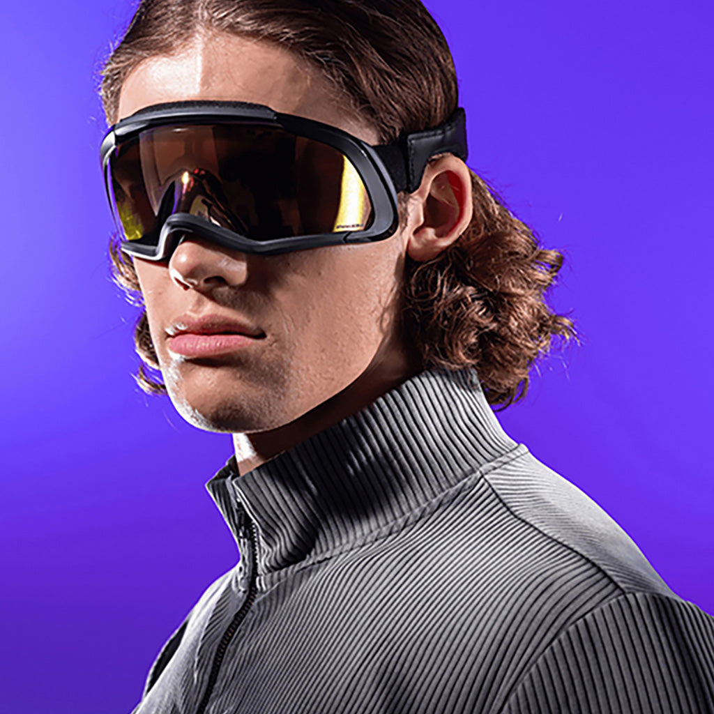 En Skibrille, Flex Scape Skibriller i farven Prizm 24K set forfra med skrå vinkel