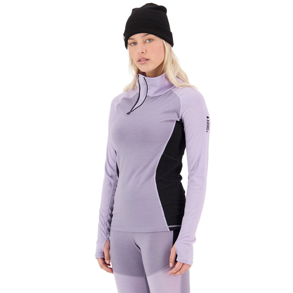 Skiundertøj, Olympus Half Zip i farven Thistle Cloud set forfra
