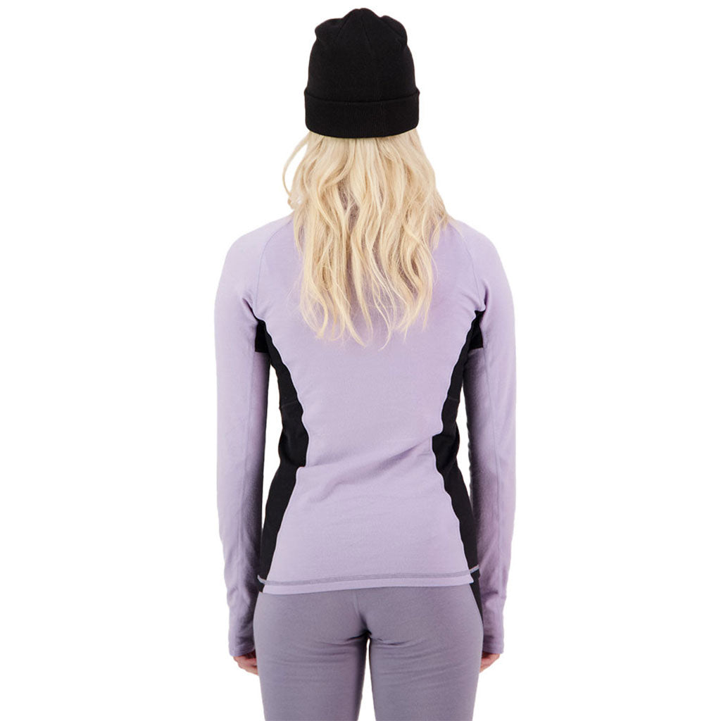 Skiundertøj, Olympus Half Zip i farven Thistle Cloud set bagfra