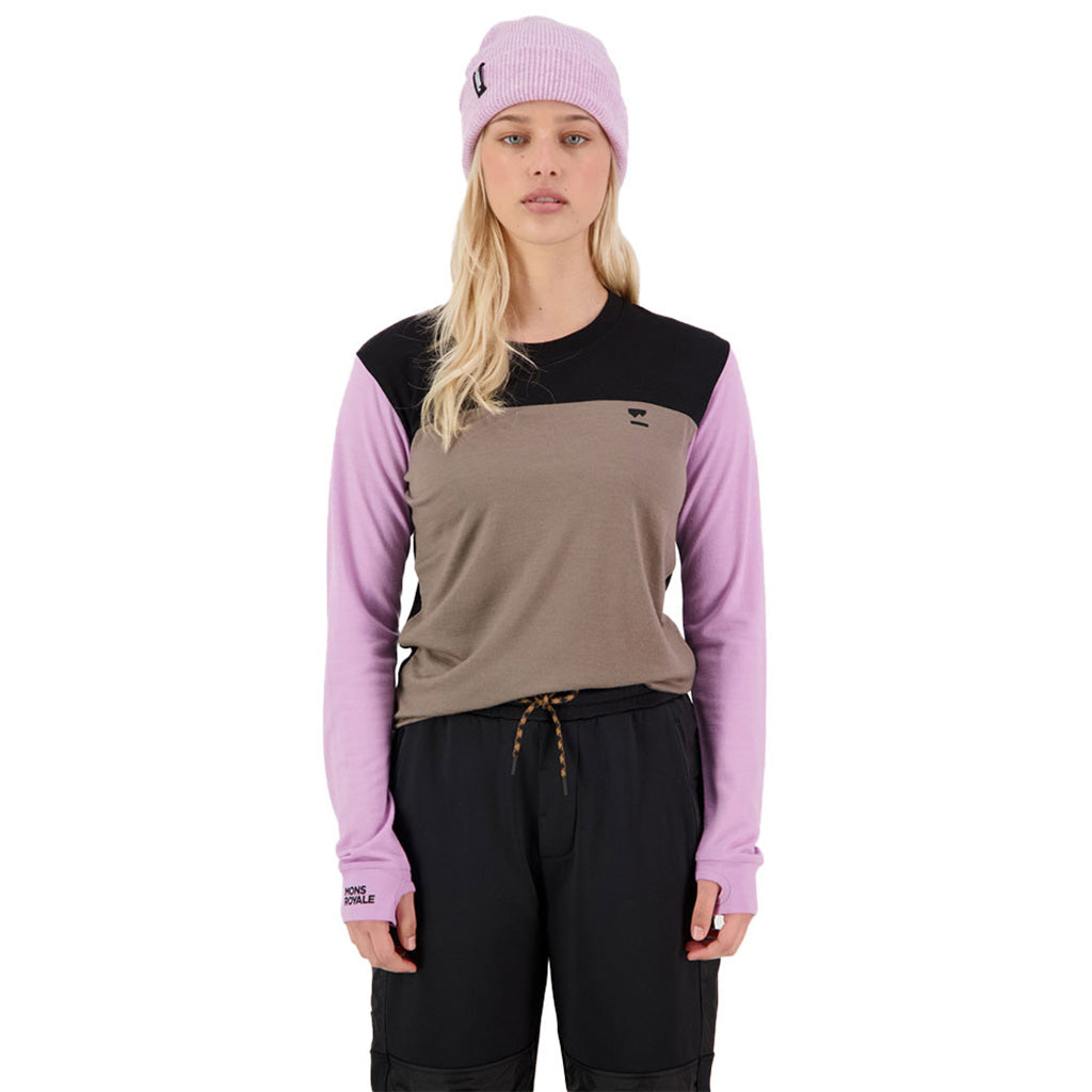 Skiundertøj, Yotei BF LS i farven Orchid Dawn set forfra