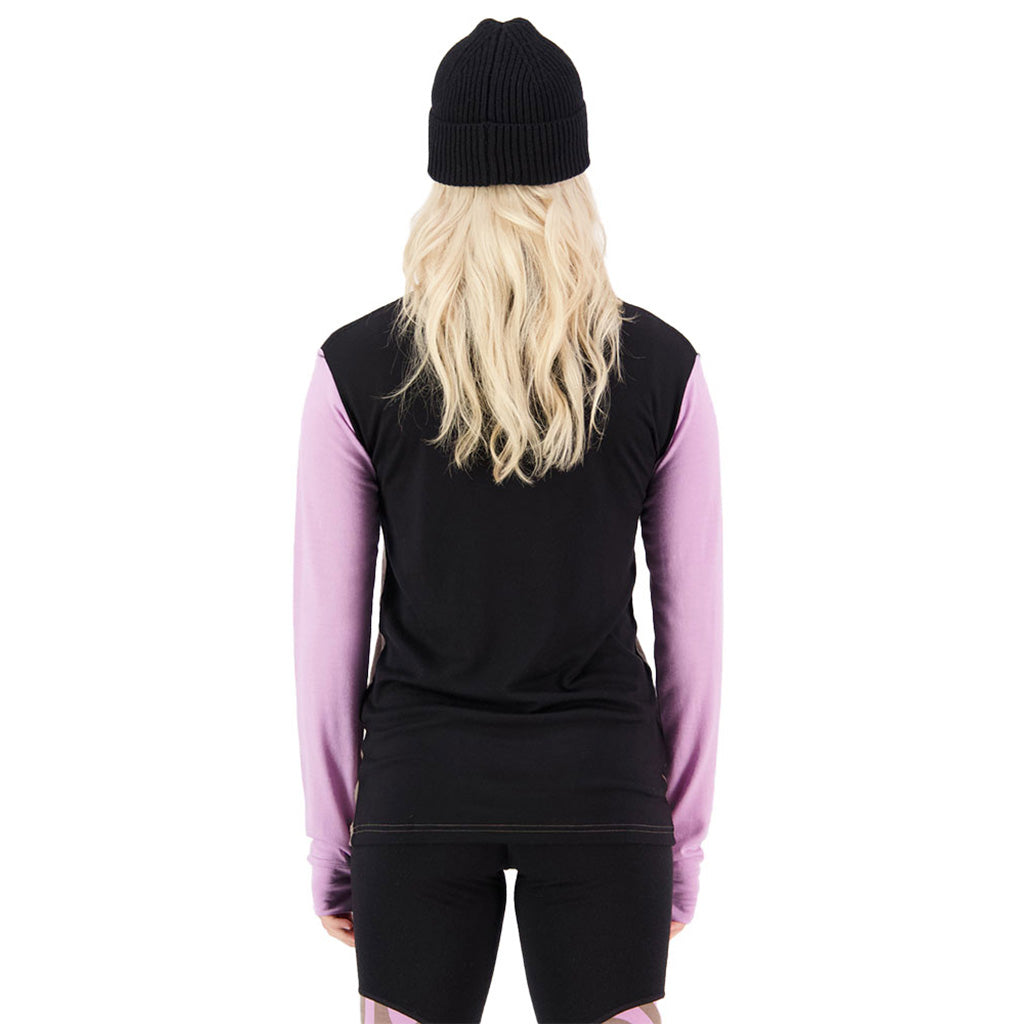 Skiundertøj, Yotei BF LS i farven Orchid Dawn set bagfra