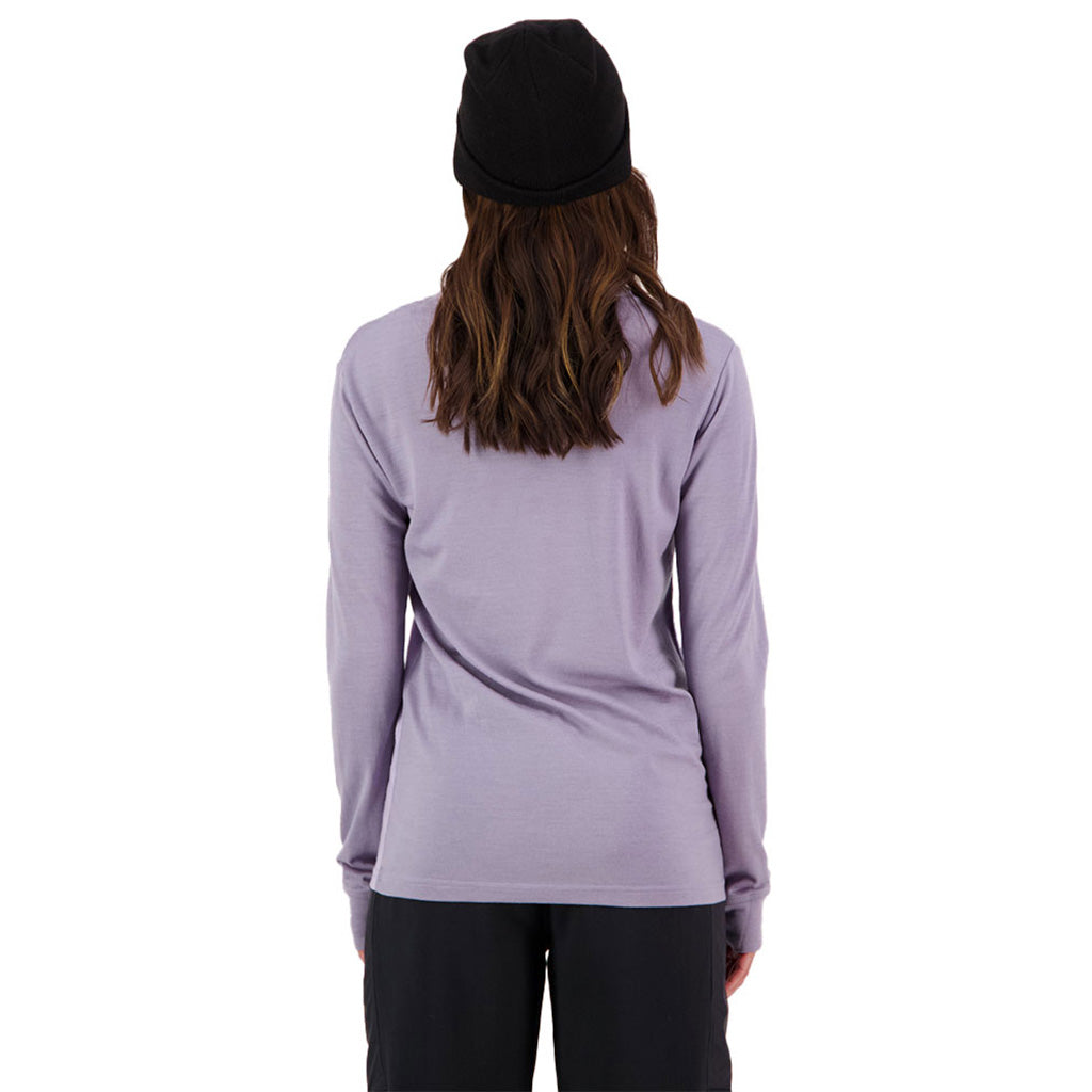 Skiundertøj, Yotei BF LS i farven Thistle Cloud set bagfra