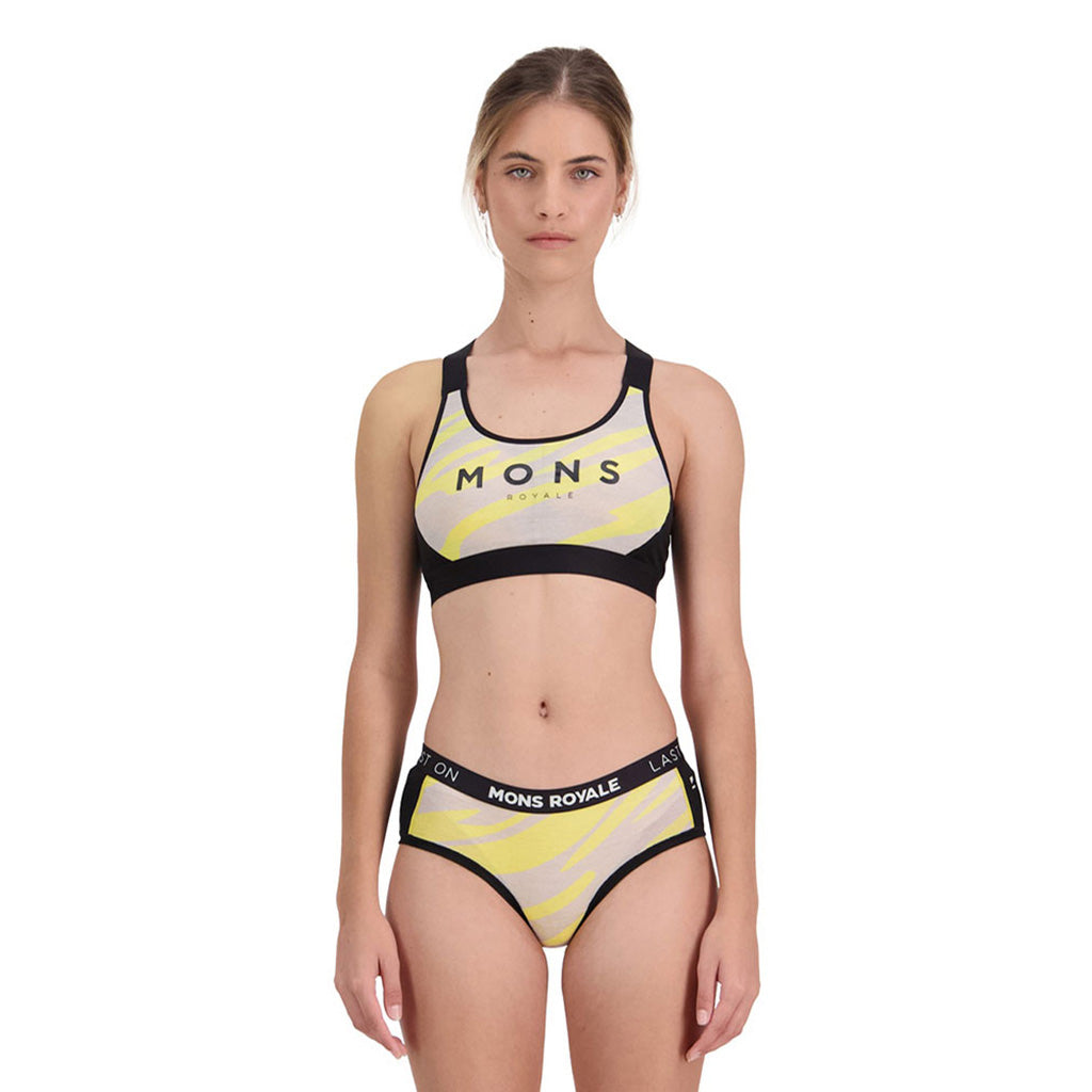 En BH, Stella X-Back Bra i farven Limelight Camo set forfra