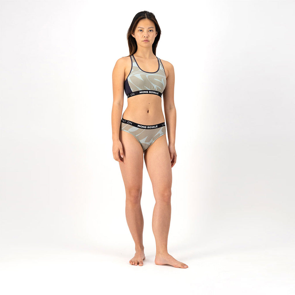 Undertøj, FOLO Brief i farven Signal Lost Glacier set forfra