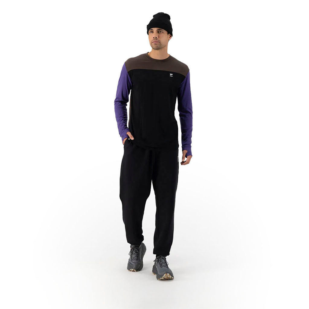 Yotei LS Midlayer i farven Violet / Cedar / sort set forfra
