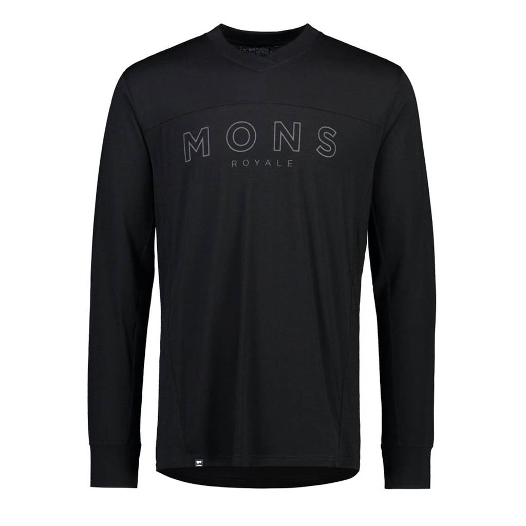 Skiundertøj, rødwood Enduro VLS i farven sort set forfra