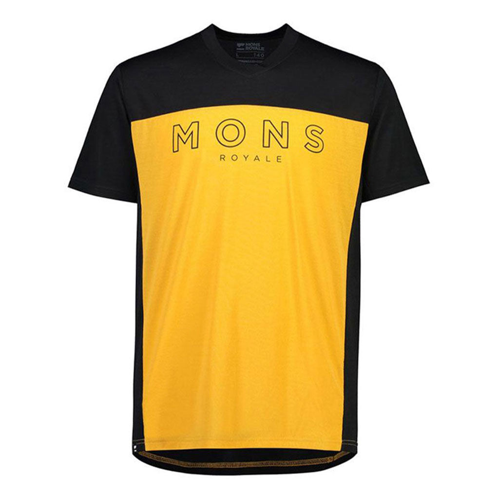 En T-Shirt, rødwood Enduro VT i farven sort /Gold