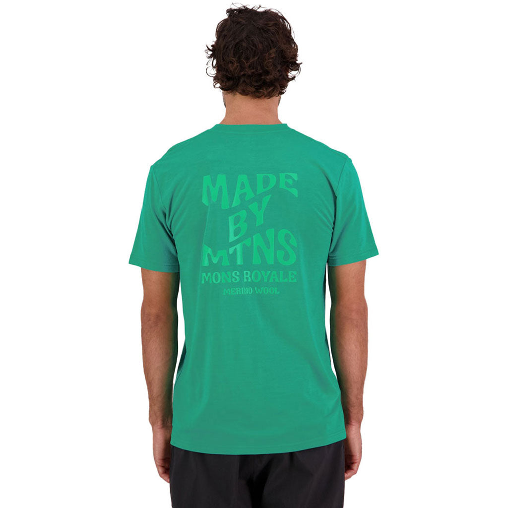 En T-Shirt, Icon i farven Pop grøn set bagfra