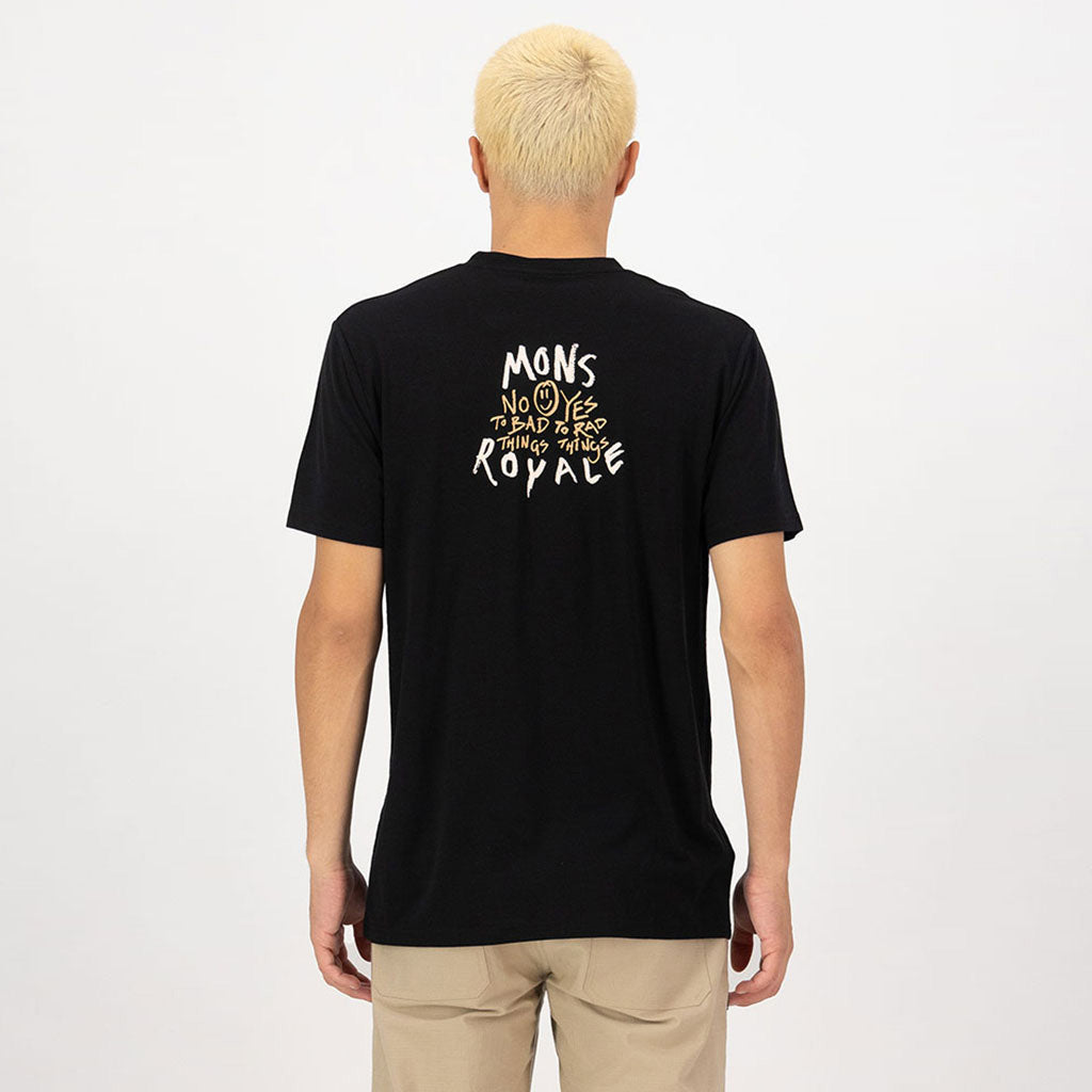 En T-Shirt, Icon Merino Classic i farven sort set bagfra