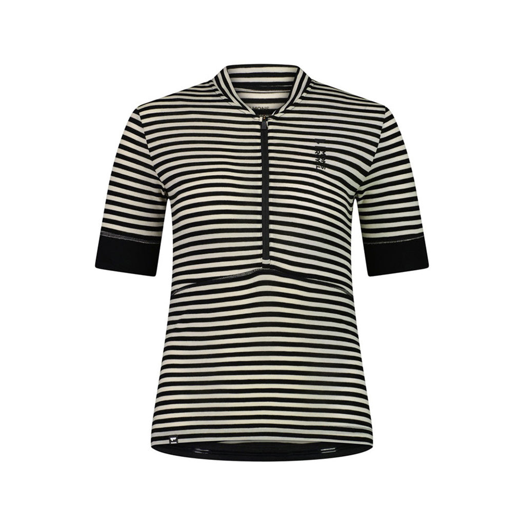 En Langærmet T-shirt, Cadence Half Zip i farven Mr Stripe