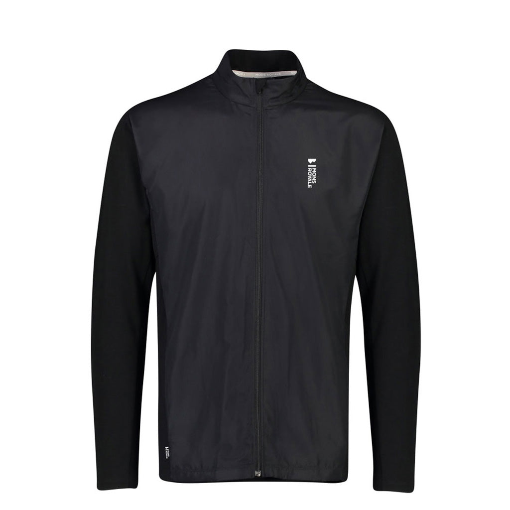 En Skiundertøj, rødwood Wind Jersey i farven sort