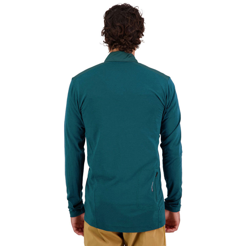 En MTB Jakke, rødwood Wind Jersey i farven Evergrøn set bagfra