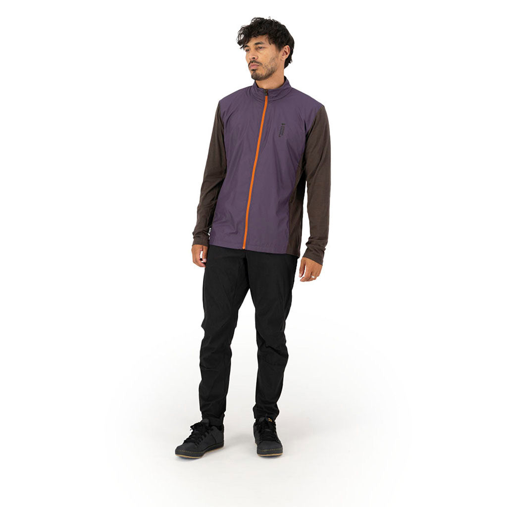 rødwood Wind Jersey Indigo / Cedar Midlayer i farven Indigo / Cedar set forfra