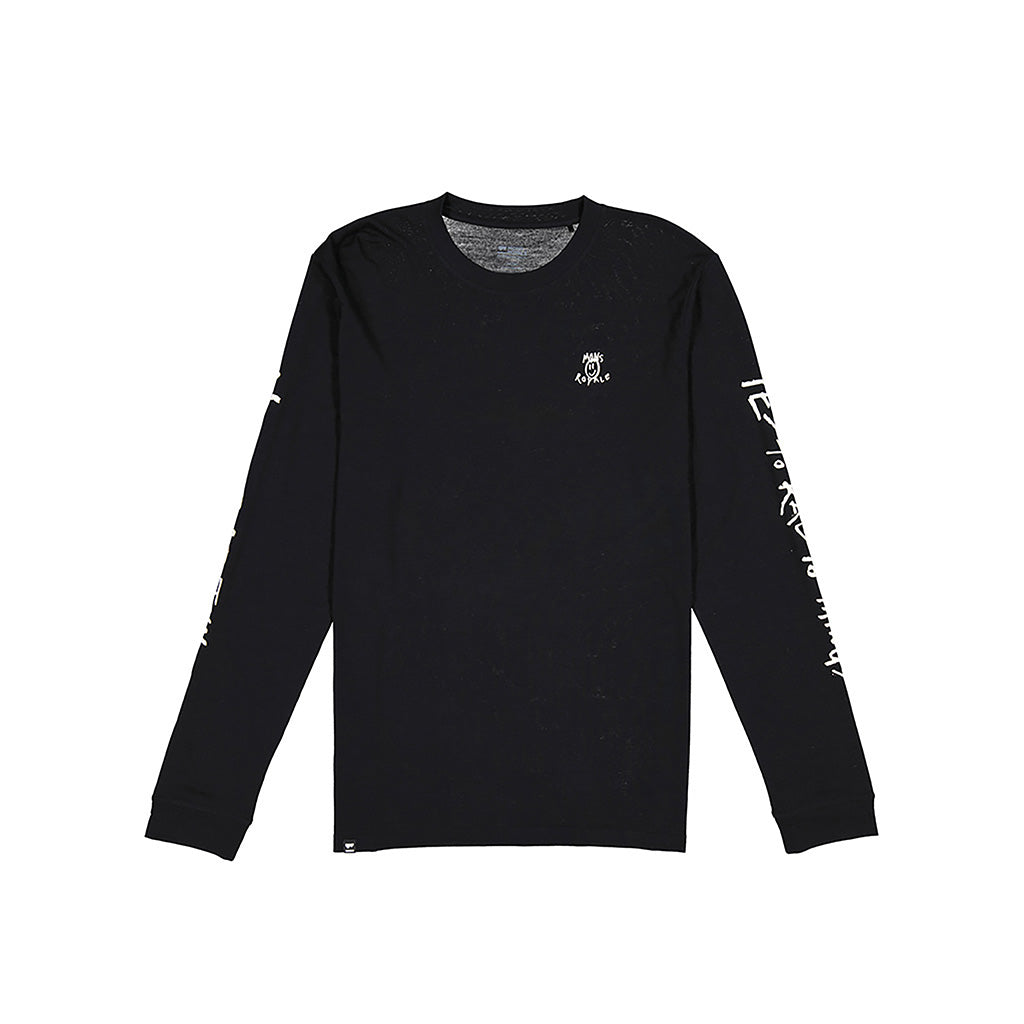 En Langærmet T-Shirt, Mens Icon Merino Classic i farven sort