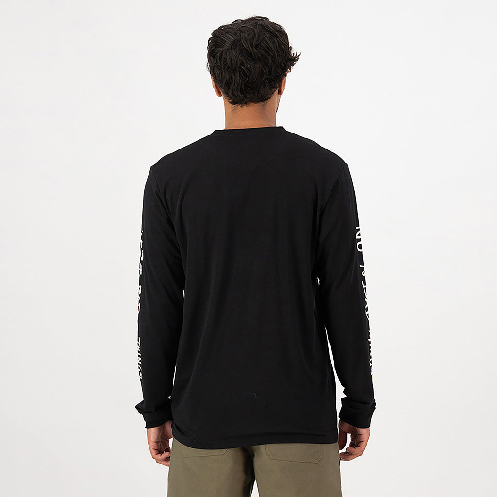 En Langærmet T-Shirt, Mens Icon Merino Classic i farven sort set bagfra