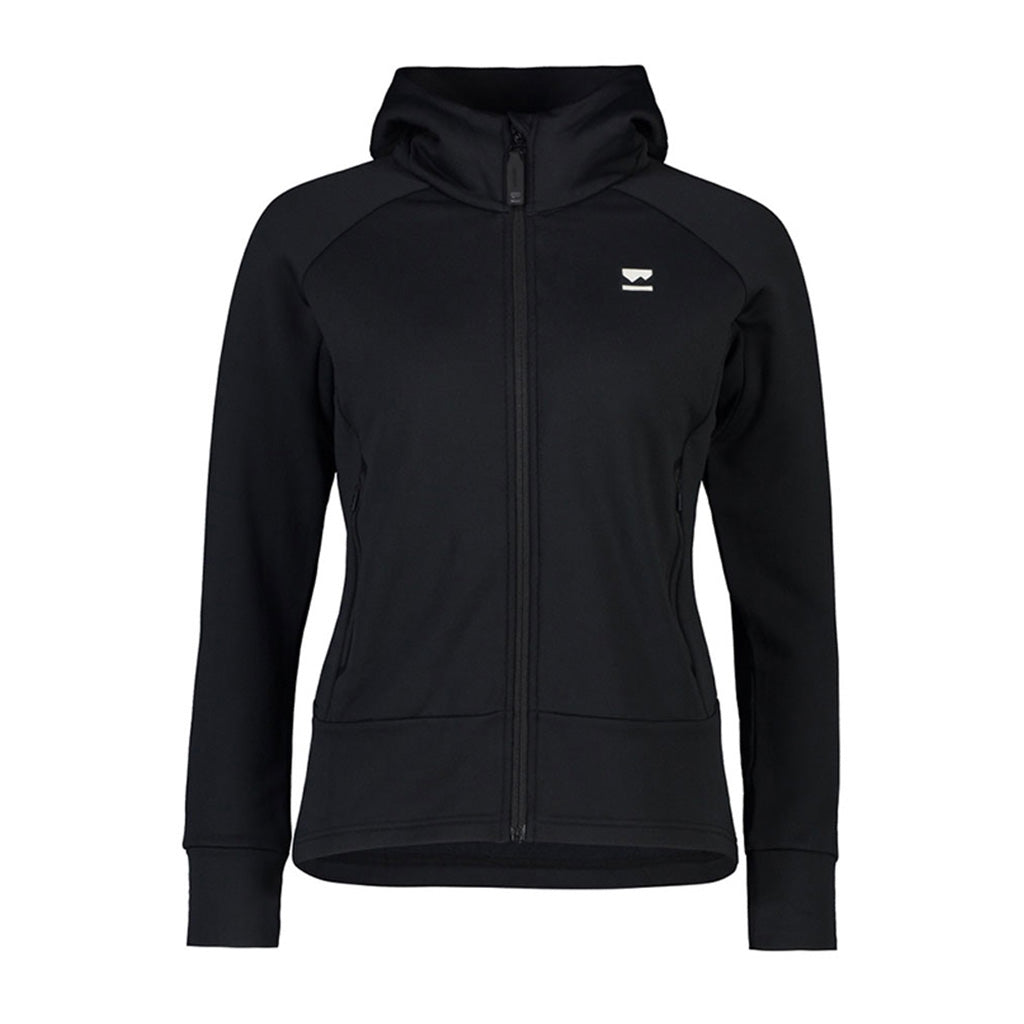 Nevis Wool Fleece Hood Midlayer i farven sort