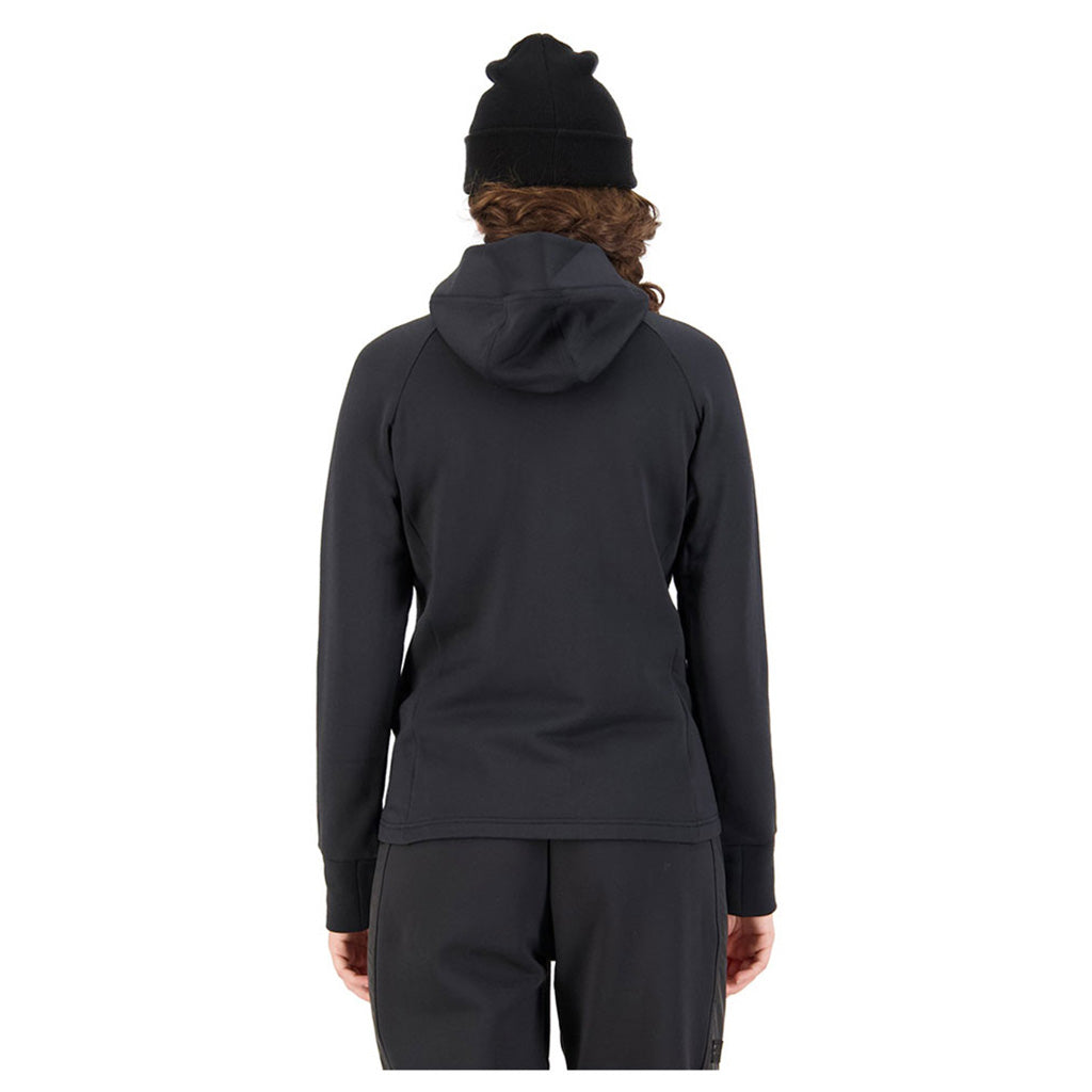 Nevis Wool Fleece Hood Midlayer i farven sort set bagfra