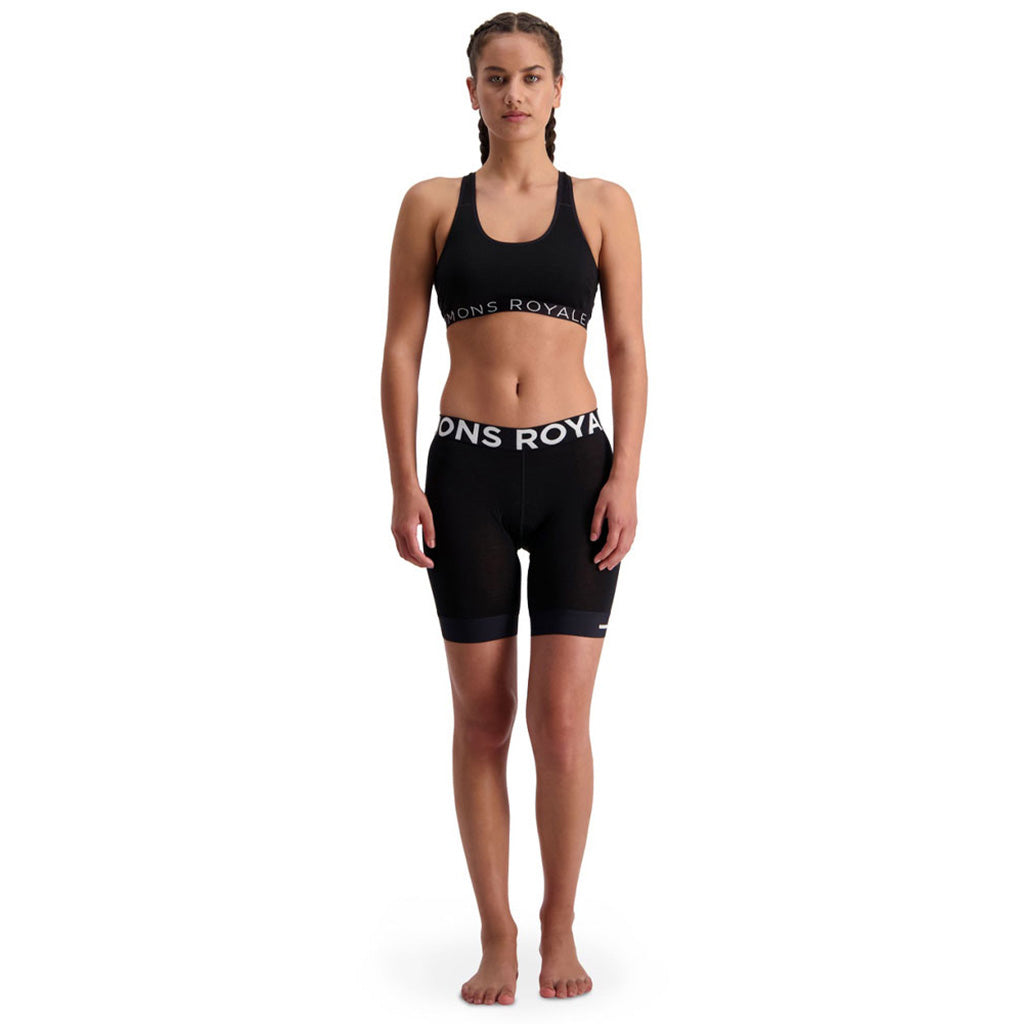 Enduro Bike Short Liner i farven sort set forfra på model