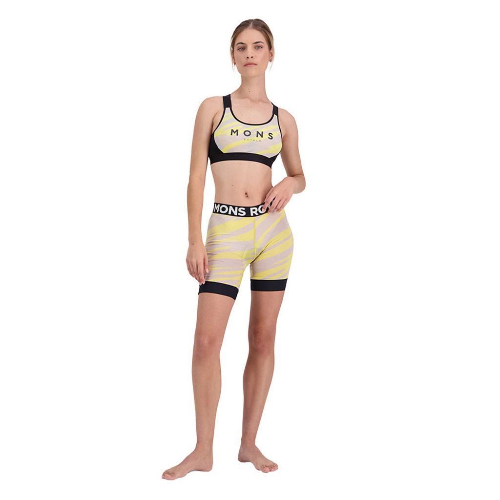 Enduro Bike Short Liner i farven Limelight Camo set forfra