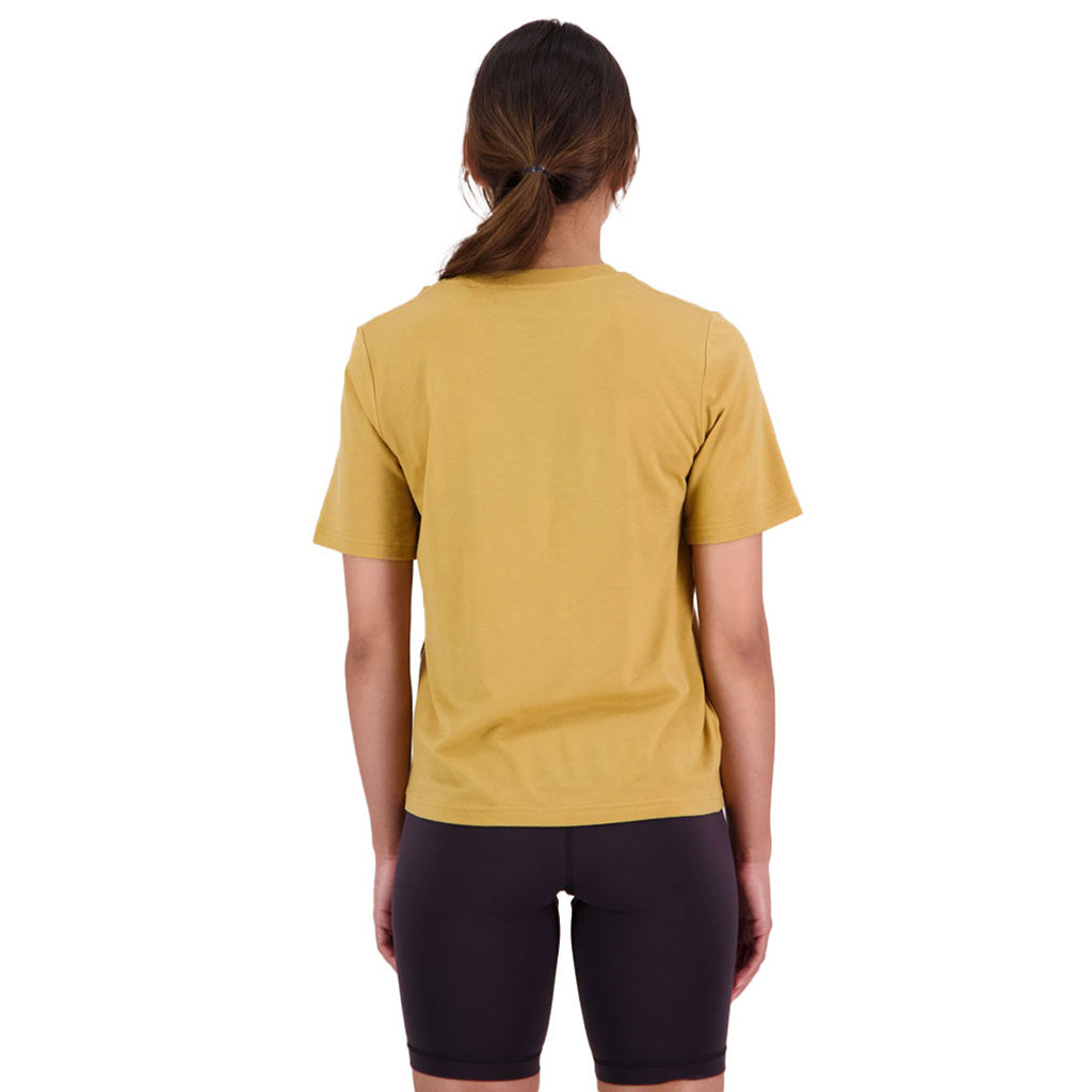 En Langærmet T-shirt, Icon Relaxed Tee i farven Honey set bagfra