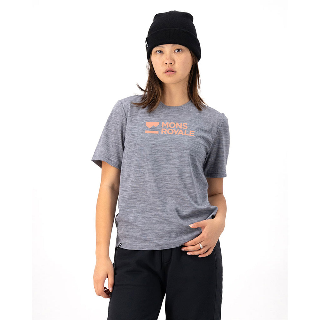 En T-Shirt, Icon Relaxed i farven grå Heather set forfra