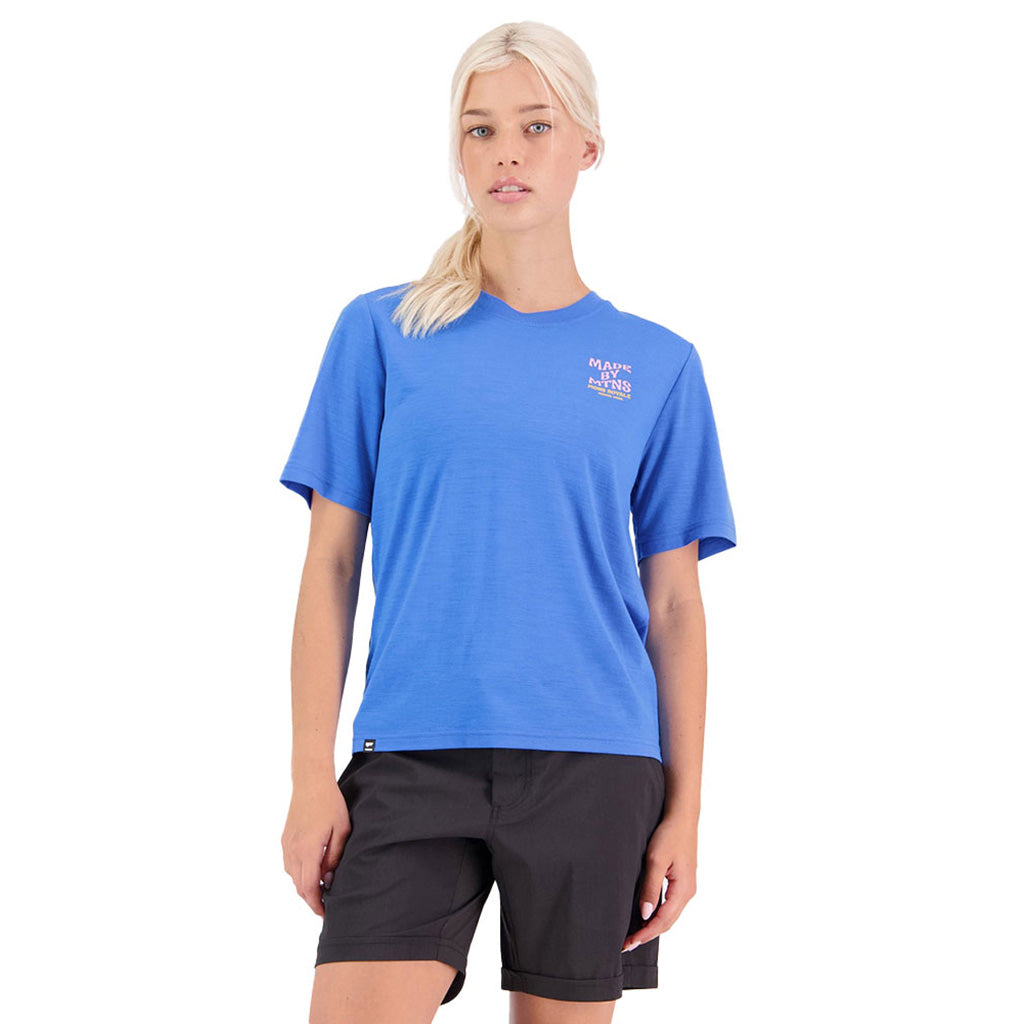 En Langærmet T-shirt, Icon Relaxed i farven Pop blå set forfra