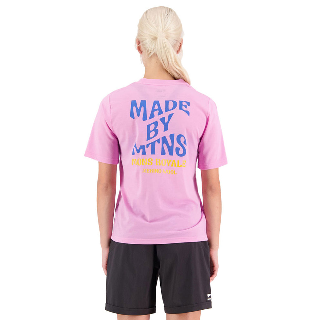 En Langærmet T-shirt, Icon Relaxed i farven Pop Pink set bagfra