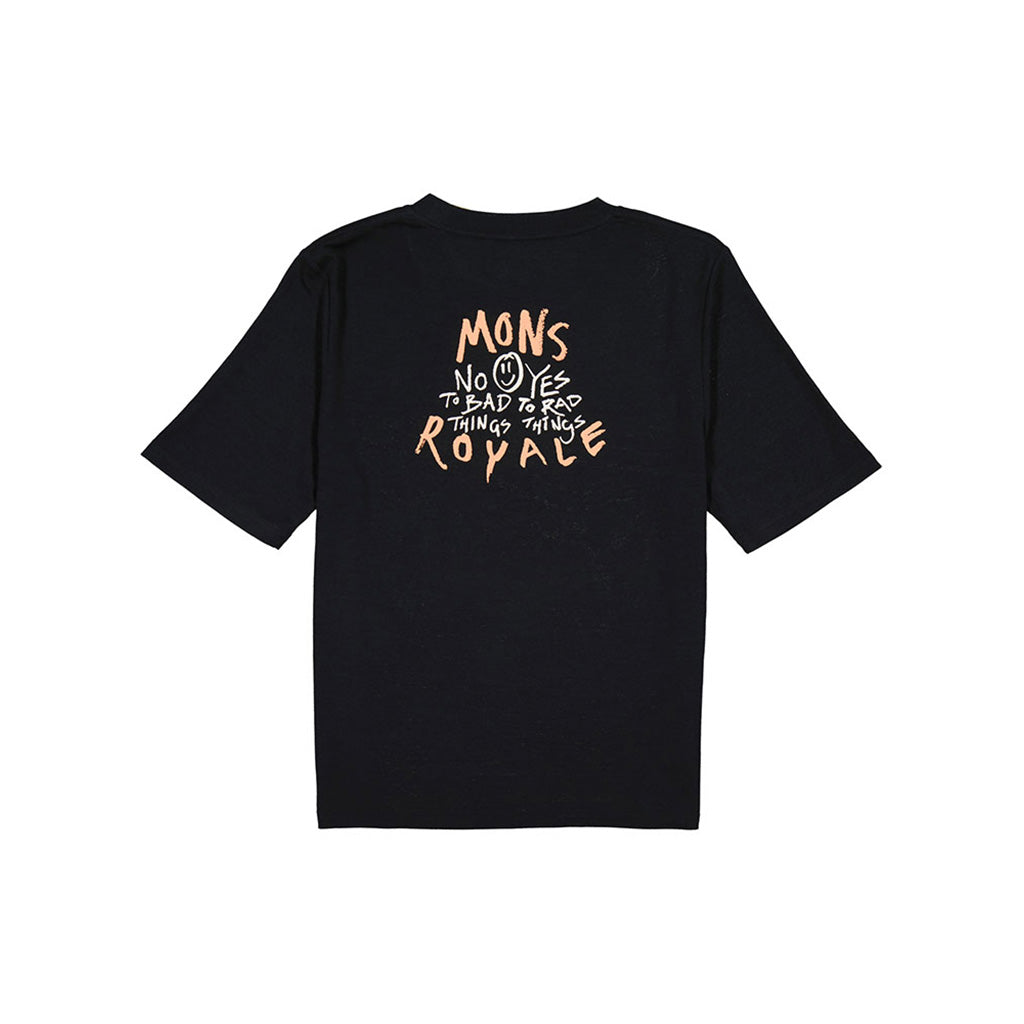 En T-Shirt, Icon Merino i farven sort set bagfra