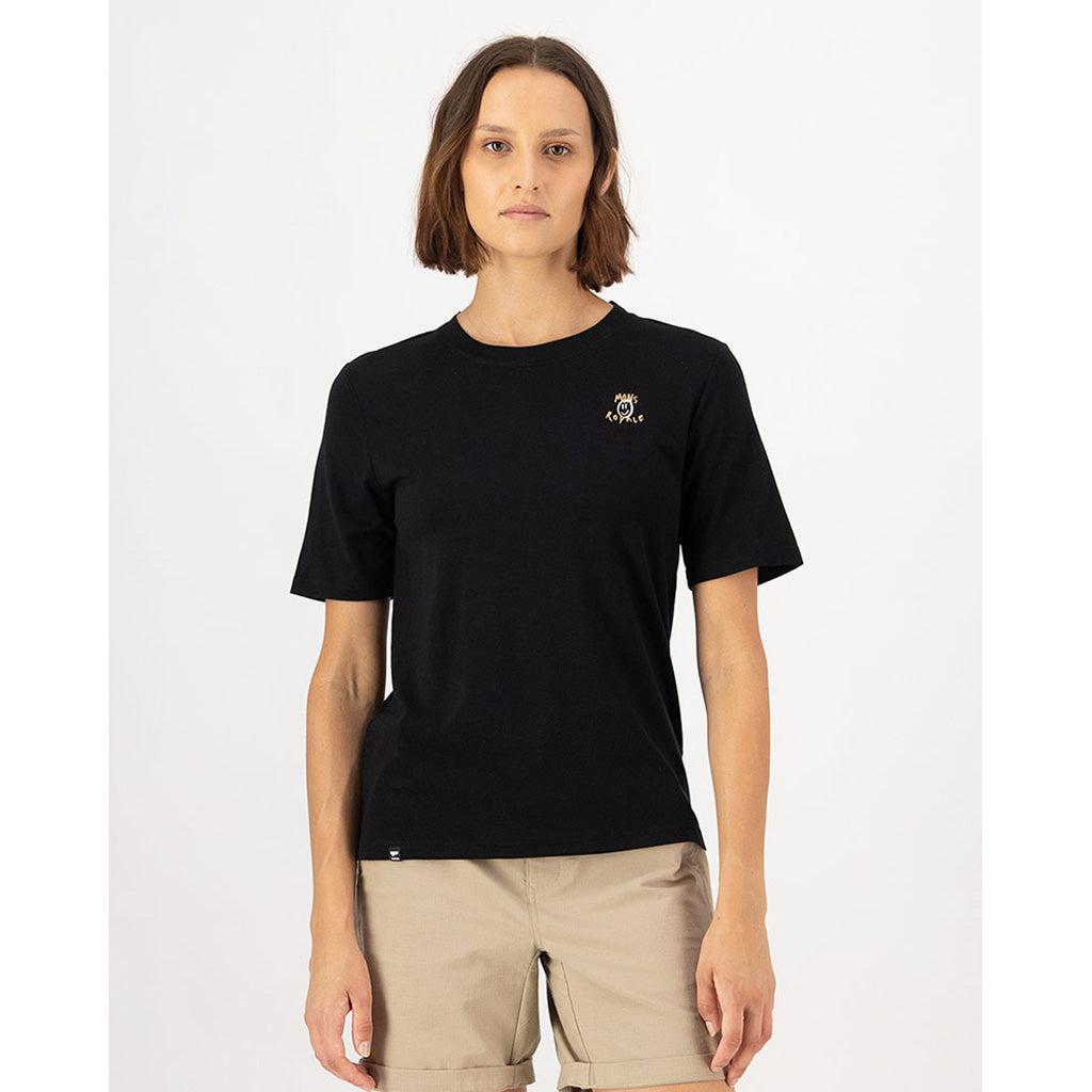 En T-Shirt, Icon Merino i farven sort set forfra