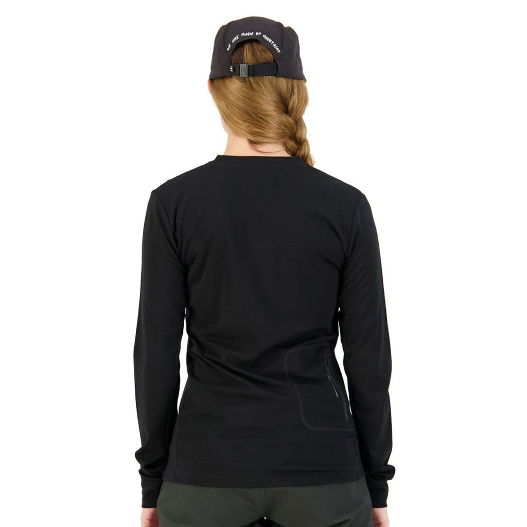 Skiundertøj, rødwood Enduro VLS i farven sort set bagfra