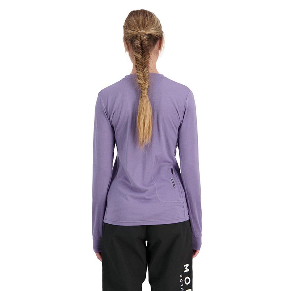 En T-Shirt, rødwood Enduro VLS i farven Thistle / Burnt Sage set bagfra