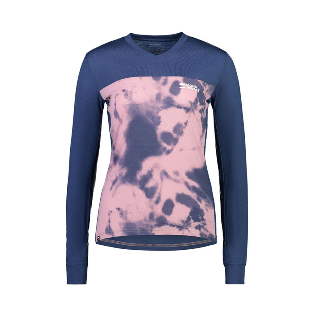 En Langærmet T-shirt, rødwood Enduro VLS i farven Denim Tie Dye