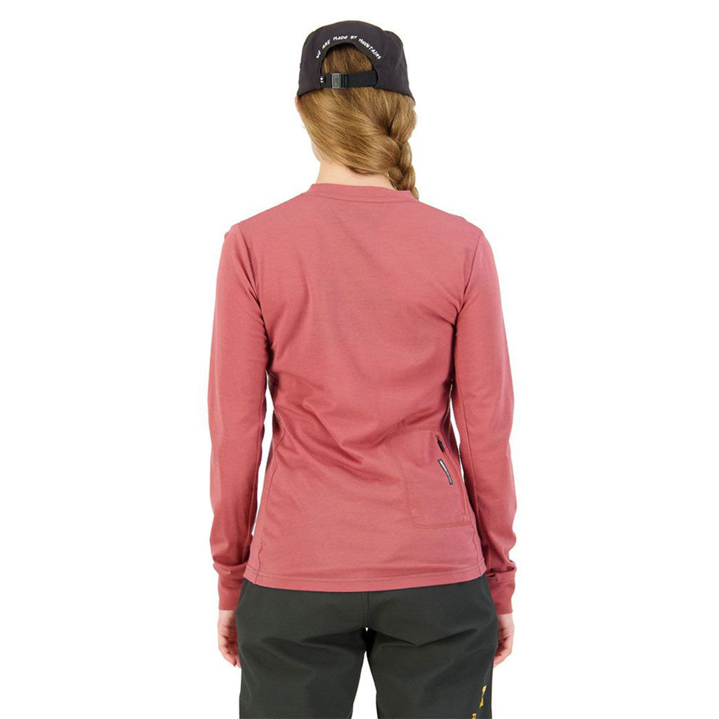 En Langærmet T-shirt, rødwood Enduro VLS i farven Terracotta / Terrazzo set bagfra