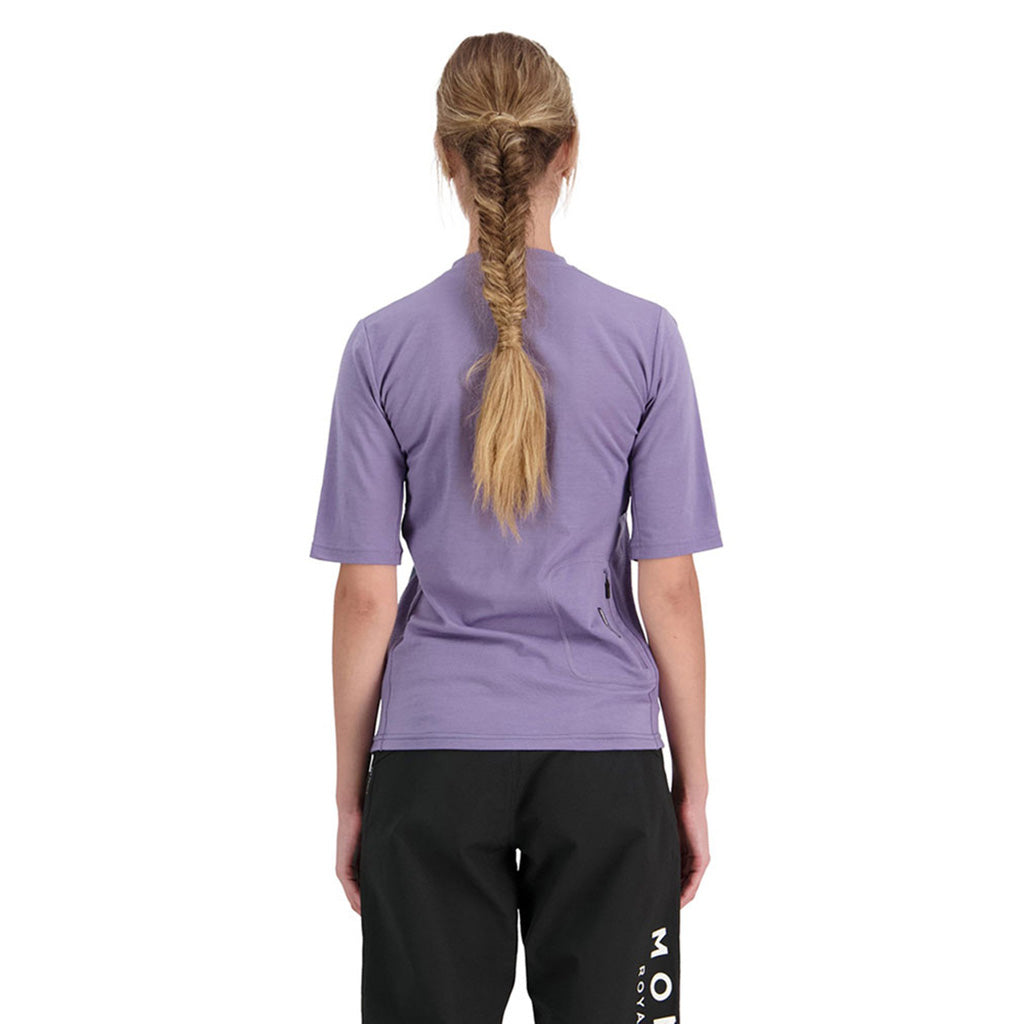 En T-Shirt, rødwood Enduro VT i farven Thistle / Burnt Sage set bagfra