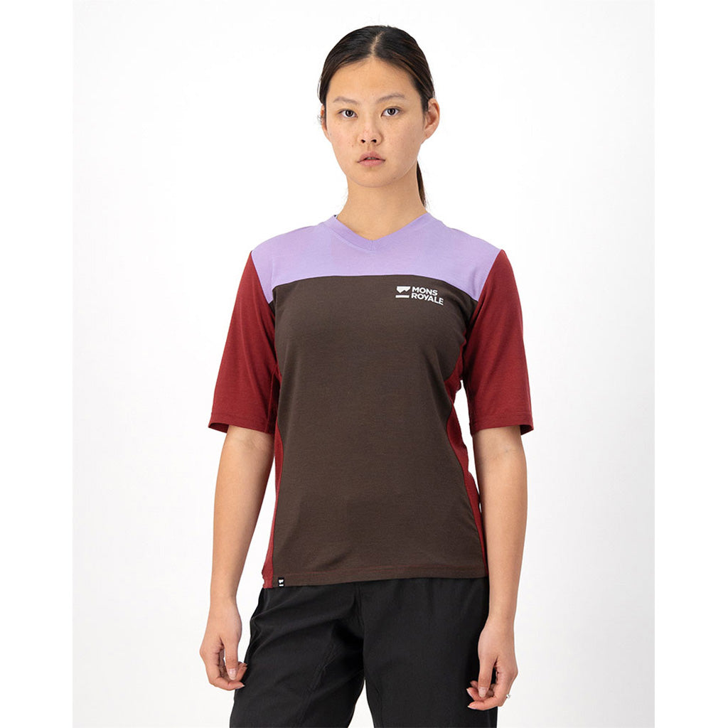 rødwood Enduro VT Midlayer i farven Cedar / Cherry / Lupin set forfra