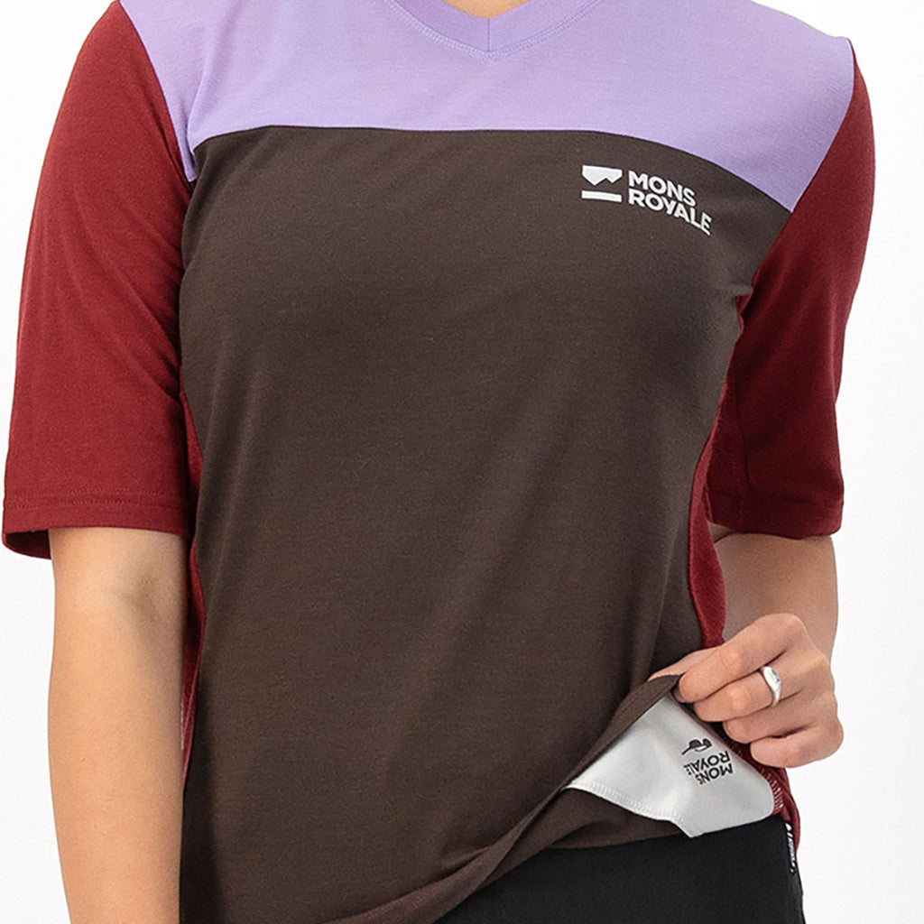 rødwood Enduro VT Midlayer i farven Cedar / Cherry / Lupin set forfra