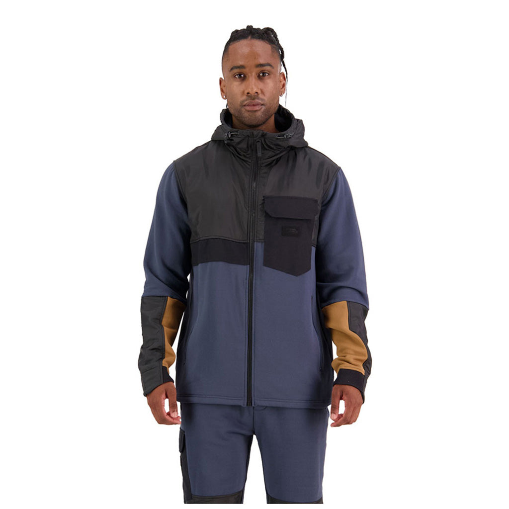 Decade Mid Hoody Midlayer i farven Midnight / sort set forfra