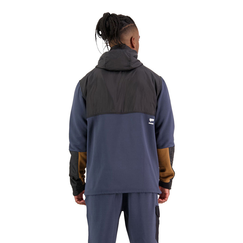 Decade Mid Hoody Midlayer i farven Midnight / sort set bagfra