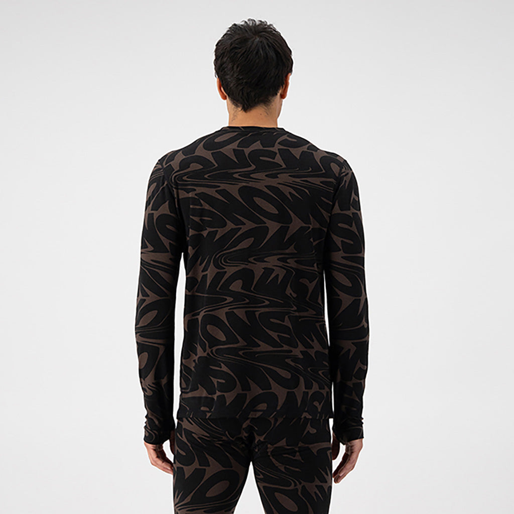 Skiundertøj, Cascade Merino Flex 200 LS i farven Signal Lost Cedar set bagfra