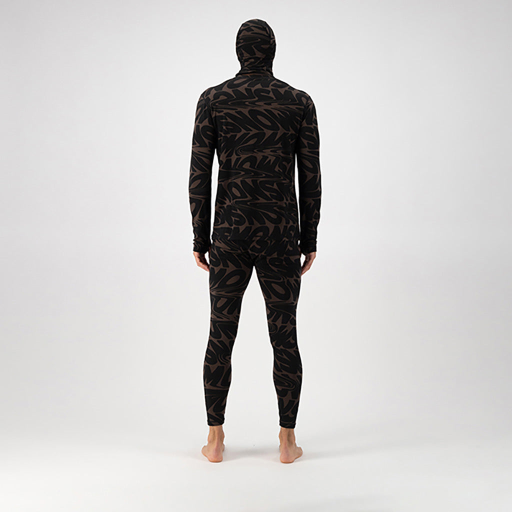 Skiundertøj, Cascade Merino Flex 200 LS i farven Signal Lost Cedar set bagfra