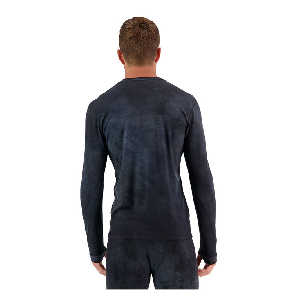 Skiundertøj, Cascade Merino Flex 200 LS i farven sort Acid Wash set bagfra