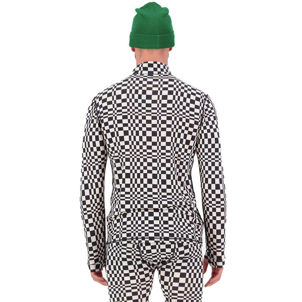 Skiundertøj, Cascade Merino Flex 200 1/4 Zip i farven Checkers set bagfra